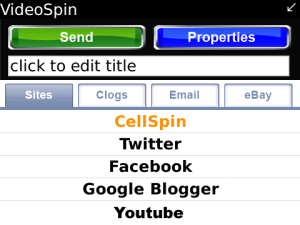 Video Spin Touch for blackberry Screenshot