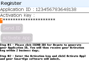 Avante smarteye Live for blackberry Screenshot