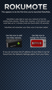 RokuMote for blackberry Screenshot