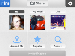 Mobli for blackberry Screenshot