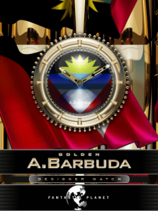 A.BARBUDA - fascinating clock GOLD