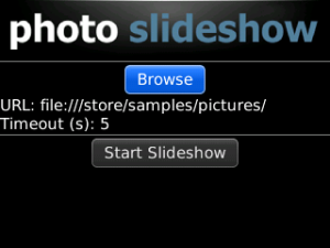 Photo Slideshow for blackberry Screenshot