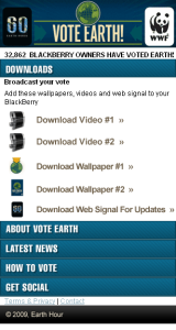 Earth Hour Vote Earth