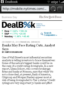 NY Times DealBook Shortcut