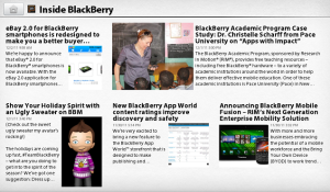 BlackBerry News App for PlayBook