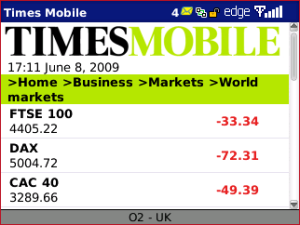 Times Mobile Bookmark