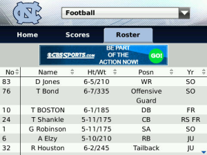 UNC GameTracker Mobile