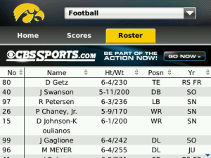 Iowa GameTracker Mobile