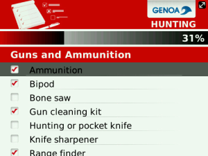 Hunting Checklist