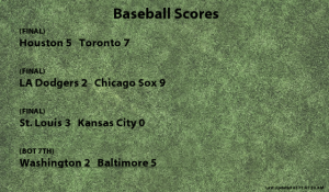 Baseball Scores