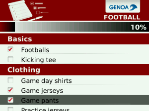 Football Checklist
