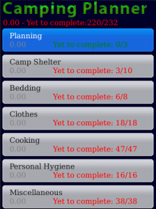 Camping Trip Planner