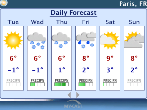 My-Cast Weather for Europe