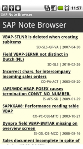 SAP Note Browser