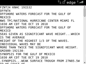 Marine Weather - Gulf of Mexico