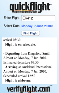 Quickflight Flight Status for BlackBerry Storm
