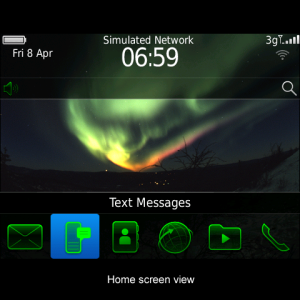 Green Northern Lights Theme with matching Green Icons