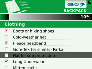 Backpacking Checklist