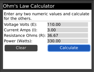 Ohms Law Calculator