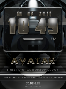 AVATAR clock for homescsreen