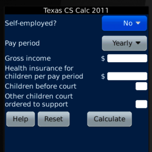 Texas Child Support Calculator 2011