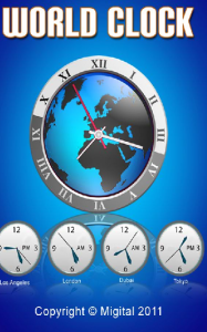 World Clock Lite for BlackBerry PlayBook