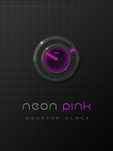 Small NEON PINK desktop Clock