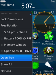 Graphical Menu Clock