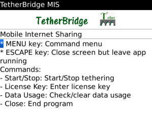 Tether Bridge for BlackBerryFree Trial + Tethering Like Modem