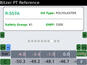 Bitzers Refrigerant Reference Tool