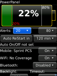 PowerPanel Battery Control