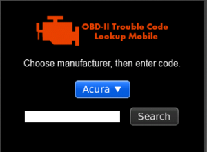 OBDII Trouble Code Lookup