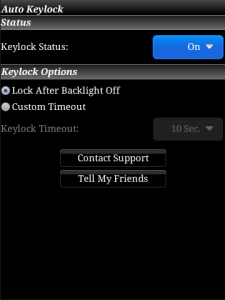 Auto Keylock - Automatically Lock Device after Screen Blacklight Off to Prevent Accidental Key Press or Call