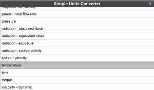 Simple Units Converter