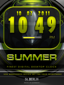 SUMMER clock for your homescreen