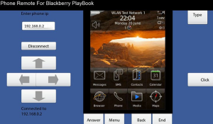 Phone Remote For BlackBerry PlayBook Pairing App