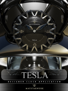 TESLA Designer Desktop Clock