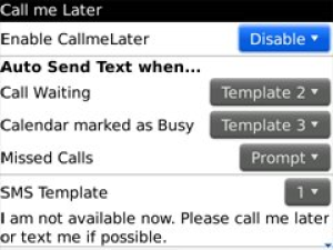 CallmeLater - Call me Later Auto sms
