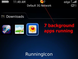 RunningIcon - Displays total apps running in the background on the Notification area