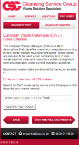 EWC Codes