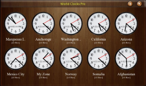 World Clocks Pro -- Get Multiple Timezone World Clocks