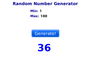 Random Number Generator