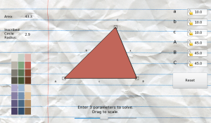 Triangle Solver - Interactive Trigonometry Solver for BlackBerry PlayBook