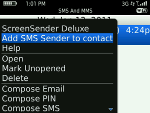 add2contact for SMS
