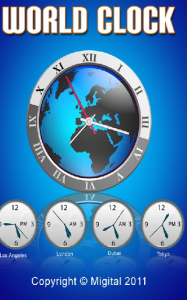 World Clock for BlackBerry PlayBook