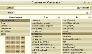 Conversion Calculator for BlackBerry PlayBook