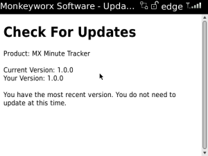 MX Minute Tracker