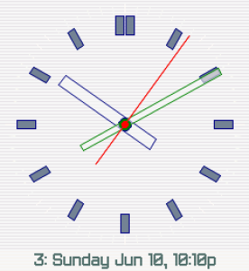 Clock screensaver