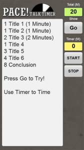 Pace! Talk Timer