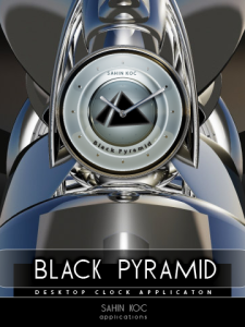 BLACK PYRAMID desktop Clock